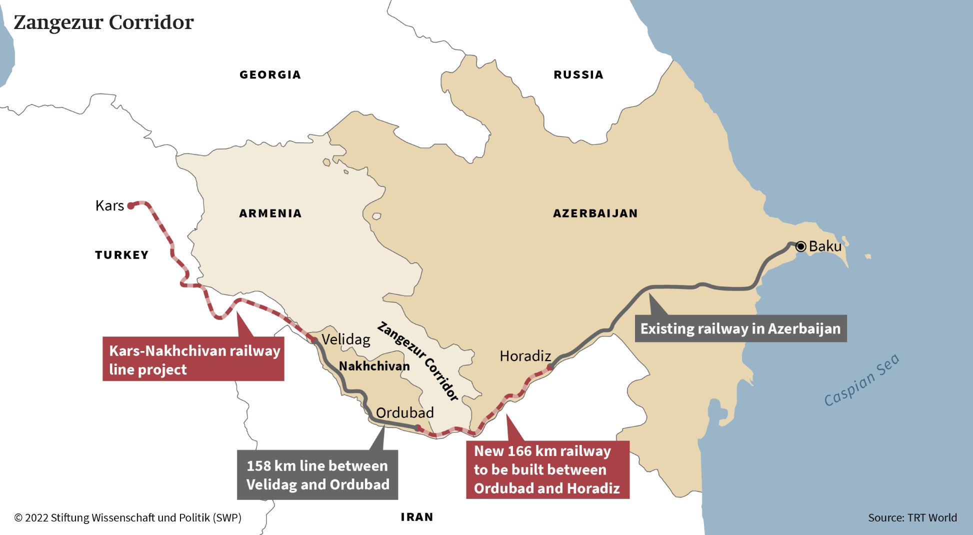 Map 1: Middle Corridor - The Zangezur connection